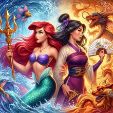Load image into Gallery viewer, Diamond Painting - Full Round - Mermaid And Mulan (40*40CM)