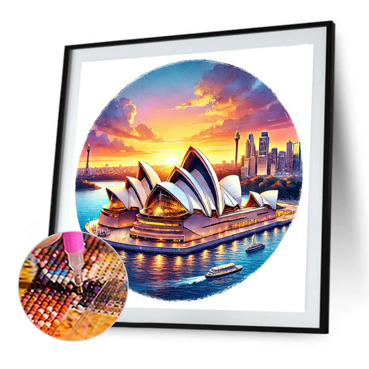 Diamond Painting - Full Round - Sydney Opera House (30*30CM)
