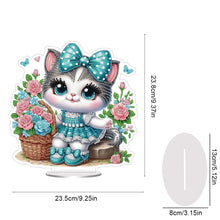 Load image into Gallery viewer, Acrylic Special Shape Cat Flower Diamond Painting Desktop Ornaments for Home