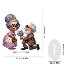 Load image into Gallery viewer, Acrylic Special Shape Old Couple Diamond Painting Desktop Ornaments for Home
