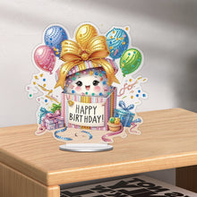 Load image into Gallery viewer, Acrylic Special Shape Birthday Diamond Painting Desktop Ornaments for Home