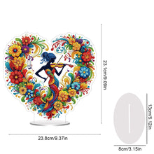 Load image into Gallery viewer, Acrylic Special Shape Heart Girl Diamond Painting Desktop Ornaments for Home