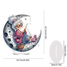 Load image into Gallery viewer, Acrylic Special Shape Moon Granny Diamond Painting Desktop Ornaments for Home