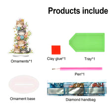 Load image into Gallery viewer, Acrylic Special Shape Cat Diamond Painting Desktop Ornaments for Home Decor