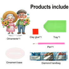Load image into Gallery viewer, Acrylic Special Shape Old Couple Diamond Painting Desktop Ornaments for Home