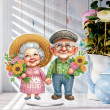 Load image into Gallery viewer, Acrylic Special Shape Old Couple Diamond Painting Desktop Ornaments for Home