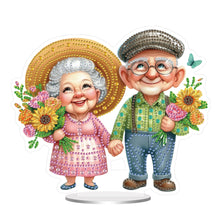 Load image into Gallery viewer, Acrylic Special Shape Old Couple Diamond Painting Desktop Ornaments for Home