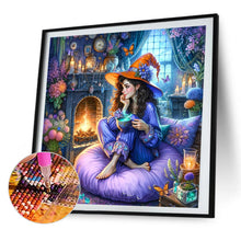 Load image into Gallery viewer, AB Diamond Painting - Full Round - Witch In Leisure Time (40*40CM)