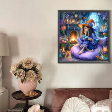 Load image into Gallery viewer, AB Diamond Painting - Full Round - Witch In Leisure Time (40*40CM)