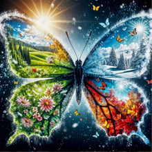 Load image into Gallery viewer, Diamond Painting - Full Round - Four Seasons Butterfly (30*30CM)