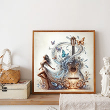 Load image into Gallery viewer, Diamond Painting - Full Round - Elegant Girl With Musical Instrument (30*30CM)