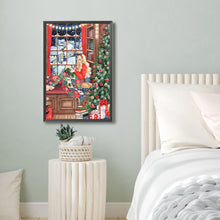 Load image into Gallery viewer, Diamond Painting - Full Round - Snowy Night Christmas Girl (40*60CM)