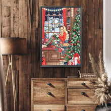 Load image into Gallery viewer, Diamond Painting - Full Round - Snowy Night Christmas Girl (40*60CM)