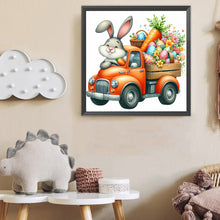Load image into Gallery viewer, Diamond Painting - Full Round - Easter Bunny Car (40*40CM)