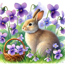 Load image into Gallery viewer, Diamond Painting - Full Round - Rabbit And Flower (40*40CM)