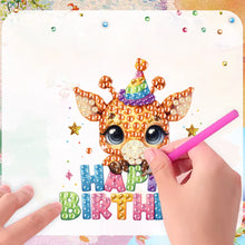 Load image into Gallery viewer, 6Pcs Acrylic Animals Birthday Diamond Painting Fridge Magnet DIY Fridge Stickers