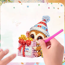 Load image into Gallery viewer, 6Pcs Acrylic Animals Birthday Diamond Painting Fridge Magnet DIY Fridge Stickers