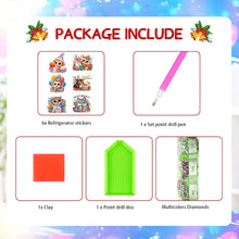 Load image into Gallery viewer, 6Pcs Acrylic Animals Birthday Diamond Painting Fridge Magnet DIY Fridge Stickers