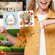 Load image into Gallery viewer, 6Pcs Easter Diamond Drawing Card Diamond Daily Wish Card for Family Friends Gift