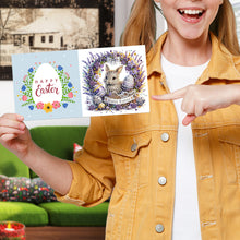 Load image into Gallery viewer, 6Pcs Easter Diamond Drawing Card Diamond Daily Wish Card for Family Friends Gift