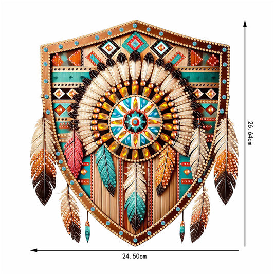 Special Shape Ethnic Style Shield Rhinestone Diamond Art Pendants for Art Crafts