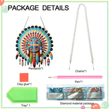 Load image into Gallery viewer, Special Shape Ethnic Style Shield Rhinestone Diamond Art Pendants for Art Crafts