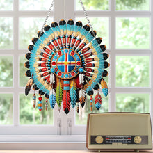 Load image into Gallery viewer, Special Shape Ethnic Style Shield Rhinestone Diamond Art Pendants for Art Crafts