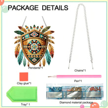 Load image into Gallery viewer, Special Shape Ethnic Style Shield Rhinestone Diamond Art Pendants for Art Crafts