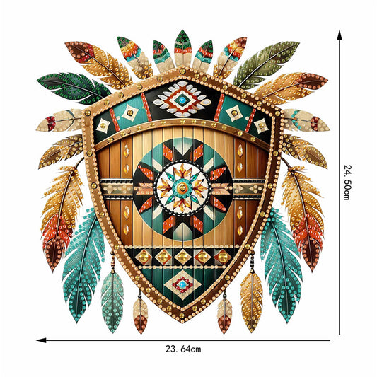 Special Shape Ethnic Style Shield Rhinestone Diamond Art Pendants for Art Crafts