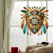 Load image into Gallery viewer, Special Shape Ethnic Style Shield Rhinestone Diamond Art Pendants for Art Crafts