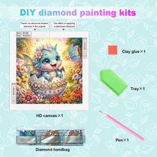 Load image into Gallery viewer, Diamond Painting - Partial Special Shaped - Easter Egg Dinosaur (30*30CM)