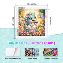 Load image into Gallery viewer, Diamond Painting - Partial Special Shaped - Easter Egg Dinosaur (30*30CM)