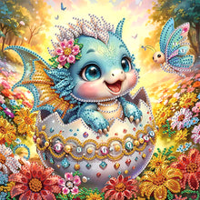 Load image into Gallery viewer, Diamond Painting - Partial Special Shaped - Easter Egg Dinosaur (30*30CM)