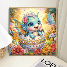 Load image into Gallery viewer, Diamond Painting - Partial Special Shaped - Easter Egg Dinosaur (30*30CM)