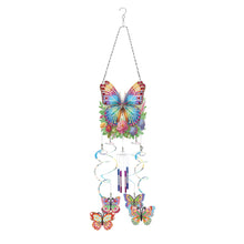 Load image into Gallery viewer, Spring Butterfly Double Sided Diamond Painting Wind Chime for Window Decor