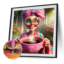 Load image into Gallery viewer, Diamond Painting - Full Round - Coffee Grandma (40*40CM)
