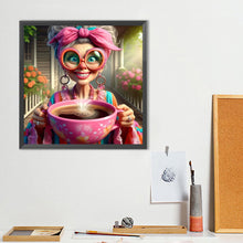 Load image into Gallery viewer, Diamond Painting - Full Round - Coffee Grandma (40*40CM)