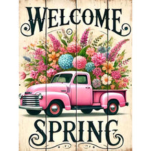 Load image into Gallery viewer, Diamond Painting - Full Round - Pink Flower Car (30*40CM)