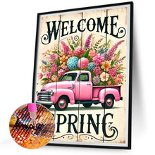 Load image into Gallery viewer, Diamond Painting - Full Round - Pink Flower Car (30*40CM)