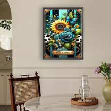 Load image into Gallery viewer, Diamond Painting - Full Round - Sunflower Butterfly Blue Rose (30*40CM)