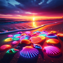 Load image into Gallery viewer, AB Diamond Painting - Full Round - Colorful Fluorescent Shells (40*70CM)
