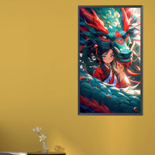 Load image into Gallery viewer, AB Diamond Painting - Full Round - Dragon And Oriental Girl (40*70CM)