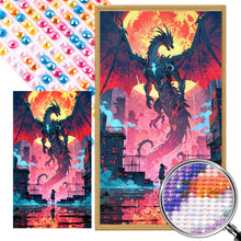 Load image into Gallery viewer, AB Diamond Painting - Full Round - Dragon And Girl (40*70CM)