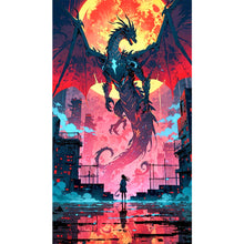 Load image into Gallery viewer, AB Diamond Painting - Full Round - Dragon And Girl (40*70CM)