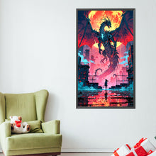 Load image into Gallery viewer, AB Diamond Painting - Full Round - Dragon And Girl (40*70CM)