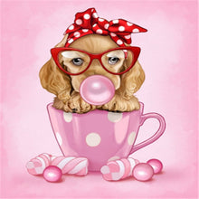 Load image into Gallery viewer, AB Diamond Painting - Full Round - Fashionable Puppy In The Cup (30*40CM)