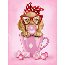 Load image into Gallery viewer, AB Diamond Painting - Full Round - Fashionable Puppy In The Cup (30*40CM)