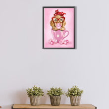 Load image into Gallery viewer, AB Diamond Painting - Full Round - Fashionable Puppy In The Cup (30*40CM)