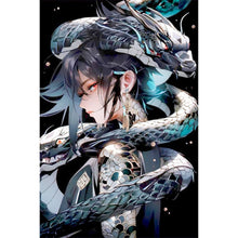 Load image into Gallery viewer, AB Diamond Painting - Full Round - Dragon And Girl (40*60CM)