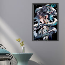 Load image into Gallery viewer, AB Diamond Painting - Full Round - Dragon And Girl (40*60CM)